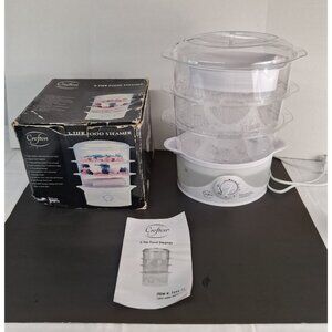 Crofton 3-Tier Food Steamer Model HY-4402 w Rice Tray 800W NEW Open Box Tested